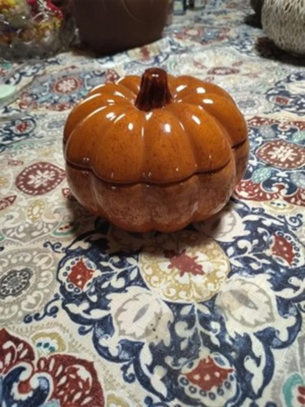Vintage Pumpkin Candy Dish